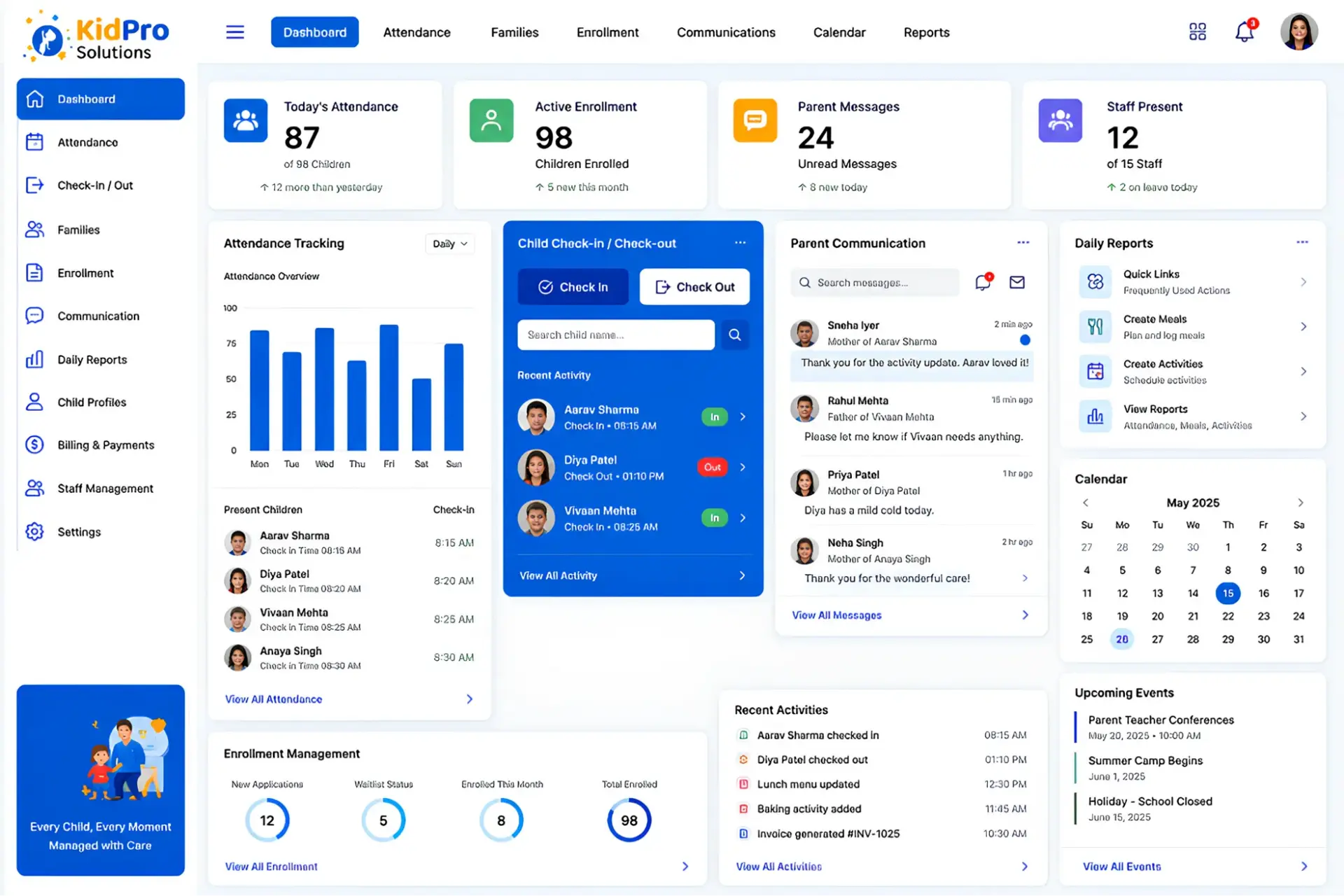 Childcare management software
